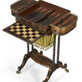 A REGENCY BRASS-MOUNTED CALAMANDER, GRAINED, AND PARCEL-EBONIZED WORK AND GAMES TABLE - photo 4
