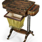 A REGENCY BRASS-MOUNTED CALAMANDER, GRAINED, AND PARCEL-EBONIZED WORK AND GAMES TABLE - Foto 7
