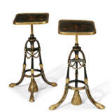 A PAIR OF REGENCY BLACK AND GILT-JAPANNED OCCASIONAL TABLES - Foto 2