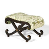 A REGENCY BRASS-MOUNTED ROSEWOOD GRAINED X-FORM STOOL - фото 2