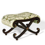 A REGENCY BRASS-MOUNTED ROSEWOOD GRAINED X-FORM STOOL - фото 3
