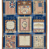 AN AMERICAN PIECED AND APPLIQUED PRINTED COTTON 'KERCHIEF' CENTENNIAL QUILT - photo 1