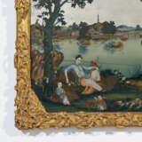 A CHINESE EXPORT REVERSE-PAINTED MIRROR - photo 2