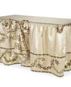Coverlet. A FRENCH CHENILLE AND SILK TABLE COVER