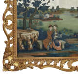 A CHINESE EXPORT REVERSE-PAINTED MIRROR - фото 2