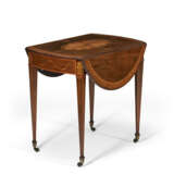 A GEORGE III HAREWOOD AND MARQUETRY PEMBROKE TABLE - photo 1