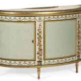A GEORGE III CREAM, BLUE, POLYCHROME-PAINTED, AND PARCEL-GILT COMMODE - Foto 5
