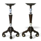 A PAIR OF DUTCH PORCELAIN-MOUNTED MARQUETRY TORCH&#200;RES - photo 1
