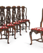 Period of William and Mary. A SET OF SIX DUTCH WALNUT SIDE CHAIRS