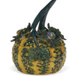 A DUTCH DELFT MELON-FORM BOX AND COVER AND LEAF-FORM STAND - фото 2