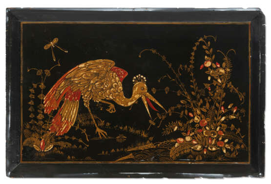 A SUITE OF TWENTY-SEVEN ENGLISH JAPANNED PANELS AND A CHIMNEY-PIECE - photo 21