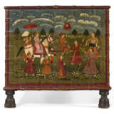 AN INDIAN IRON-MOUNTED PAINTED PADOUK CHEST - фото 5