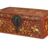 A KOREAN RED LACQUER CHEST - photo 1