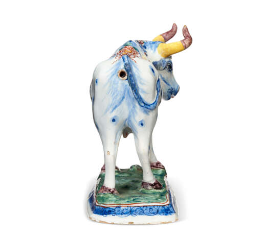 A DUTCH DELFT POLYCHROME MODEL OF A STANDING COW - photo 4