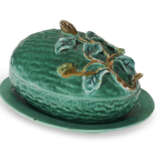 A CHINESE EXPORT PORCELAIN GREEN MELON TUREEN, COVER AND STAND - Foto 3