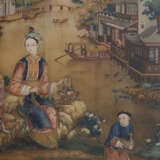 A MASSIVE PAIR OF CHINESE EXPORT REVERSE-PAINTED MIRRORS - photo 6