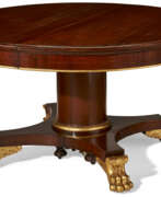 Periode von Louis-Philippe I.. A MAHOGANY AND PARCEL-GILT DINING TABLE