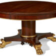 A MAHOGANY AND PARCEL-GILT DINING TABLE - Prix ​​des enchères