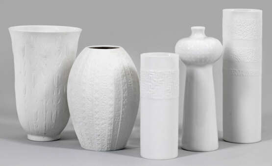 Sammlung von fünf Op Art-Vasen - Foto 1