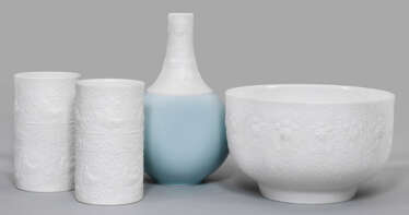 Drei Vasen und eine Schale von Björn Wiinblad