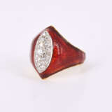 Enamel Diamond Ring - фото 1