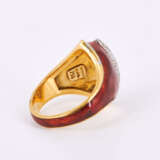 Enamel Diamond Ring - фото 4