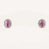 Sapphire Diamond Ear Studs - фото 1