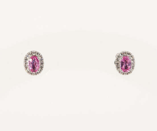 Sapphire Diamond Ear Studs - Foto 1