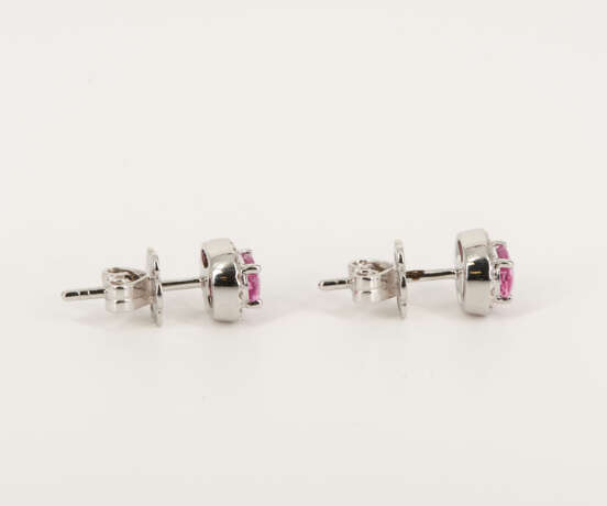 Sapphire Diamond Ear Studs - фото 2