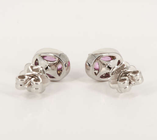 Sapphire Diamond Ear Studs - фото 3