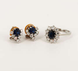 Gemstone-Diamond-Set: Ring and Earclips
