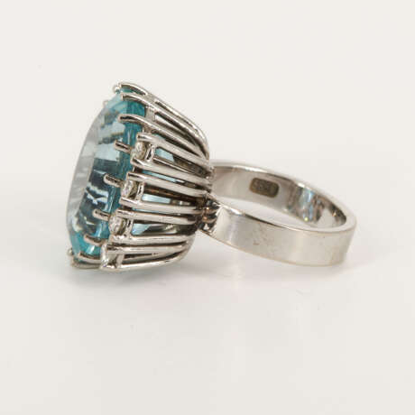 Aquamarine Diamond Ring - photo 2