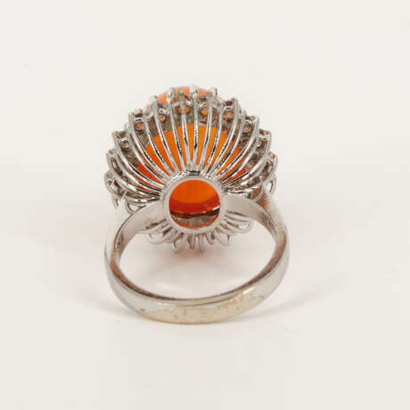 Fire Opal Diamond Ring - Foto 3