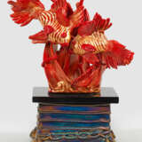 Glasskulptur mit Fischgruppe von Ermanno Nason - Foto 1