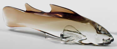 Moderne Glasskulptur eines Fisches von Alfredo Barbini