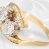 Ring: vintage Goldschmiedering, ca. 0,9ct Brillanten - фото 2