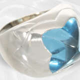 Ring: Designer-Goldschmiedering von Bvlgari, "Pyramid-Ring" mit Blautopas - фото 4