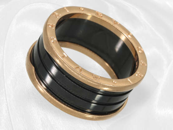 Ring: Breiter und sehr hochwertiger Designerring von Bvlgari, Modell B Zero1 - Foto 2