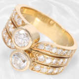 Ring: Breiter und solide gefertigter Goldschmiedering mit Brillant-/Diamantbesatz, ca. 1,71ct, 18K Gold - photo 4