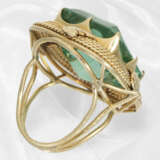 Ring: außergewöhnlicher vintage Goldschmiedering mit grünem Farbstein, alte Handarbeit aus 14K Gold - Foto 5