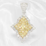 Zarte Ankerkette mit hochwertigem Goldschmiedeanhänger, weiße und gelbe Diamanten/Brillanten von ca. 1,1ct - фото 3