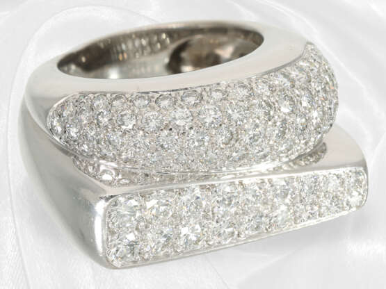 Ring: Ausgefallener, kreativ gearbeiteter Brillant/Designer-Ring der Marke Fred Paris, "Success" ca. 2ct, Handarbeit - фото 3