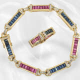 Ring/Armband: äußerst ausgefallene Designer-Goldschmiedearbeit mit Diamanten, Rubinen und Saphiren besetzt - photo 1