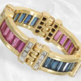 Ring/Armband: äußerst ausgefallene Designer-Goldschmiedearbeit mit Diamanten, Rubinen und Saphiren besetzt - Foto 4