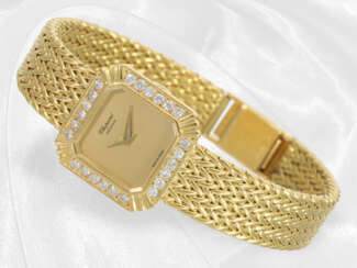 Armbanduhr: exquisite goldene Chopard Damenuhr mit Diamantlünette, Ref. 5119, 1980er-Jahre