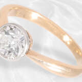 Ring: Antiker Diamant-Goldschmiedering, Altschliff-Diamant von ca. 1ct - Foto 3