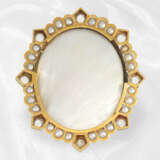 Miniatur: bedeutende Gold-Miniatur mit Perlenbesatz, Alessando Cittadini Rom 1862 - Foto 3