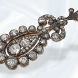 Kette/Collier/Anhänger: feine Ankerkette mit sehr schönem Diamant-Anhänger in antikem Stil, russische Goldpunze, ca. 3ct - фото 3