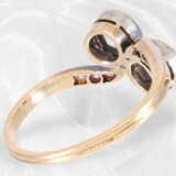 Ring: sehr schöner antiker Goldring mit Diamantbesatz, ca.1,1ct - Foto 2