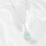 Kette: Wunderschönes Collier mit sehr seltenem Paraiba Turmalin sehr schöner Qualität, ca. 0,77ct - photo 3